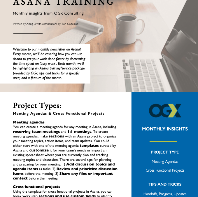 Asana Newsletter #5 November 2022